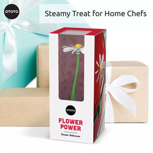 Flower Power Steam Releaser By OTOTO - Fun Kitchen Gadgets - Spinning Flower Lid